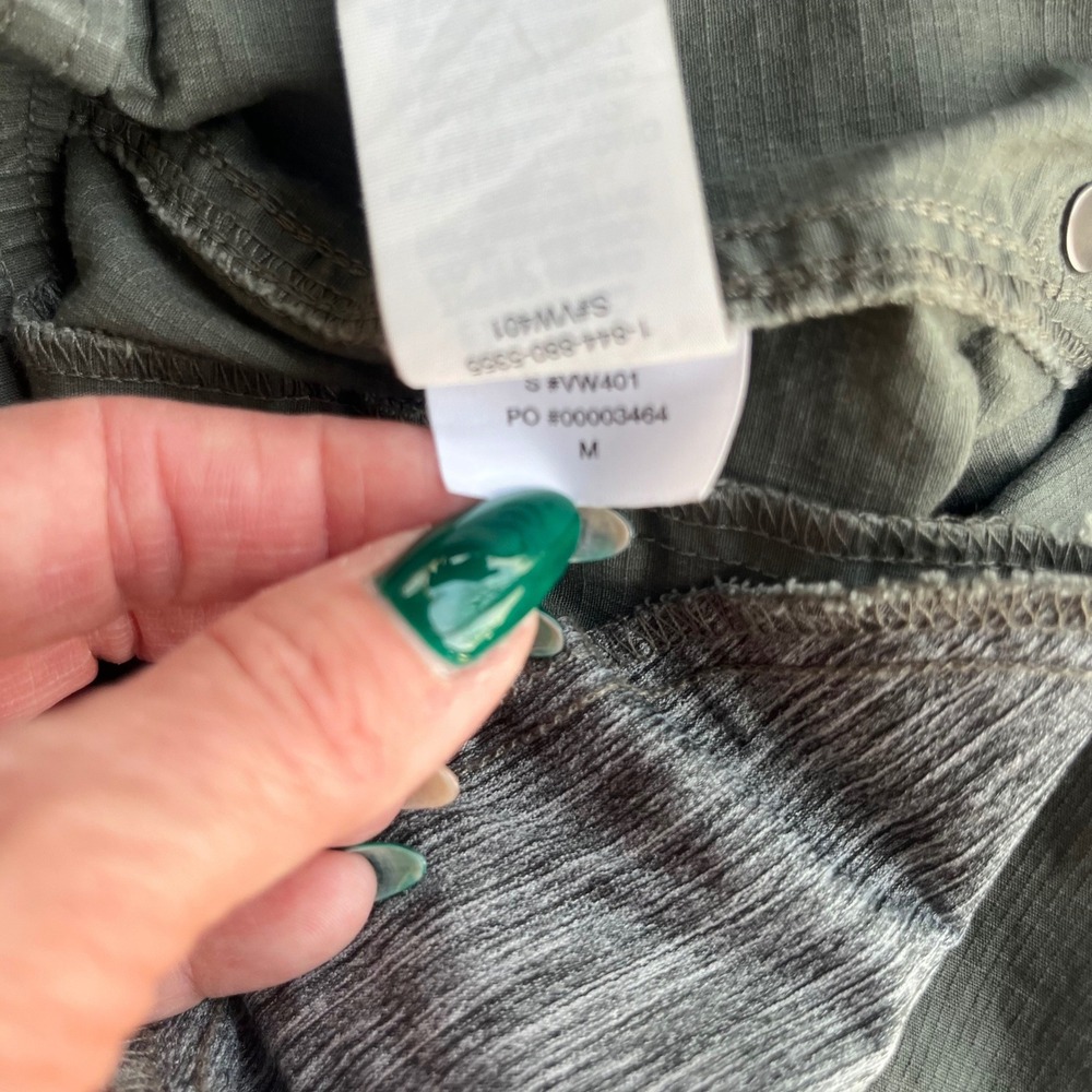 Vuori Ripstop Pant Army Khaki Green Organic Cotton Womens Medium Hiking Outdoor - Picture 11 of 15